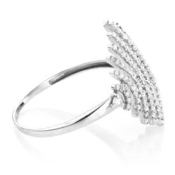 Designer Right Hand Diamond Ring 0.6ct 14K White Gold -Its Hot Jewelry Shop designer right hand diamond ring 066ct 14k gold backwh