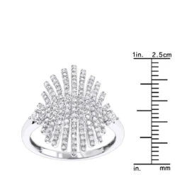 Designer Right Hand Diamond Ring 0.6ct 14K White Gold -Its Hot Jewelry Shop designer right hand diamond ring 066ct 14k gold rulerwh