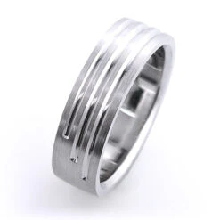 Designer Three Lines Solid Platinum Men's Wedding Band 7 Designer Three Lines Solid Platinum Men's Wedding Band -Its Hot Jewelry Shop designer three lines solid platinum mens wedding band 2