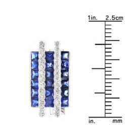 Diamond And Sapphire Cufflinks For Men 14K White Gold Unique Gift 4.5ct 11 Diamond And Sapphire Cufflinks For Men 14K White Gold Unique Gift 4.5ct -Its Hot Jewelry Shop diamond and sapphire cufflinks for men in solid 14k gold unique gift 45ct 000971 ruler