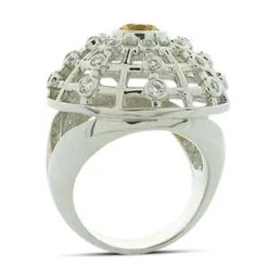 Diamond And Yellow Sapphire Cocktail Ring 14K White Gold 0.76ctd 1.00cts 5 Diamond And Yellow Sapphire Cocktail Ring 14K White Gold 0.76ctd 1.00cts -Its Hot Jewelry Shop diamond and yellow sapphire cocktail ring 14k 076ctd 100cts p 29225 back white