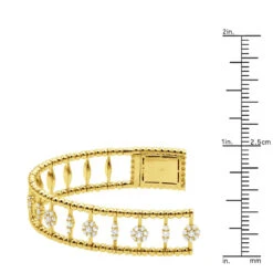 Diamond Bangle Bracelet For Women 14K Yellow Gold Flower Design 1.2Ct 17 Diamond Bangle Bracelet For Women 14K Yellow Gold Flower Design 1.2Ct -Its Hot Jewelry Shop diamond bangle bracelet for women in 14k gold flower design 12ct 018337 ruler yellow