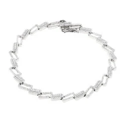 Diamond Bracelets 14K White Gold Ladies Diamond Bracelet 1.84