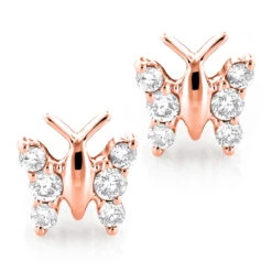 Ladies Diamond Butterfly Earrings Studs 1/2ct 14K White Gold -Its Hot Jewelry Shop diamond butterfly earrings 048ct 14k p 44628 ro