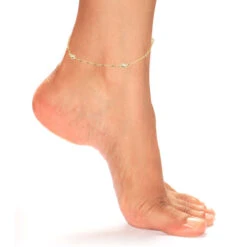 Diamond By The Yard Solid 14K Gold Anklet Bracelet With Diamonds By Luxurman 11 Diamond By The Yard Solid 14K Gold Anklet Bracelet With Diamonds By Luxurman -Its Hot Jewelry Shop diamond by the yard solid 14k gold ankle bracelet with diamonds by luxurman bodye