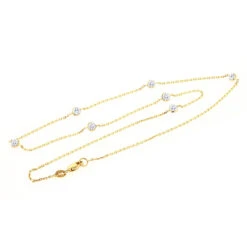 14K Yellow Gold Diamonds By The Yard Necklace 0.7ct 16-20 Inches -Its Hot Jewelry Shop diamond chains 14k diamond by the yard necklace 070 p 35701back