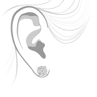 Diamond Cluster Stud Earrings 14K White Gold 1.38ct 4 Diamond Cluster Stud Earrings 14K White Gold 1.38ct - Image 2