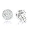 Diamond Cluster Earrings Studs 14K White Gold 1.75ct -Its Hot Jewelry Shop diamond cluster earrings studs 14k gold 175ct wh