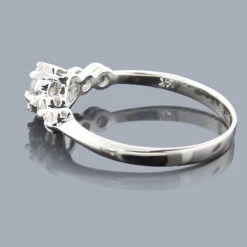 Diamond Cluster Engagement Ring 0.46ct 14K White Gold 6 Diamond Cluster Engagement Ring 0.46ct 14K White Gold -Its Hot Jewelry Shop diamond cluster engagement ring 046ct 14k p 44702back