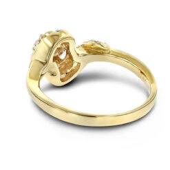 Diamond Cluster Engagement Ring 0.59ct 14K Yellow Gold -Its Hot Jewelry Shop diamond cluster engagement ring 059ct 14k p 44750 backye