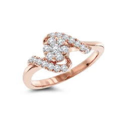 Diamond Cluster Engagement Ring 0.59ct 14K Yellow Gold -Its Hot Jewelry Shop diamond cluster engagement ring 059ct 14k p 44750 ro