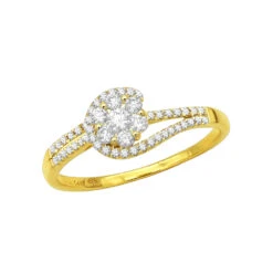 Affordable Engagement Rings 14K Gold Ladies Diamond Cluster Ring 0.61ct 11 Affordable Engagement Rings 14K Gold Ladies Diamond Cluster Ring 0.61ct -Its Hot Jewelry Shop diamond cluster rings 14k ladies diamond ring 061ct p 40453 ye