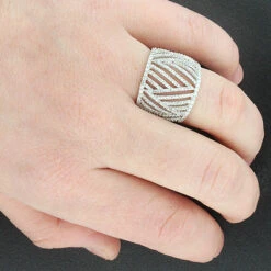 Diamond Cocktail Ring For Women 14K White Gold 1.25 Carats 7 Diamond Cocktail Ring For Women 14K White Gold 1.25 Carats -Its Hot Jewelry Shop diamond cocktail ring 125 p 38728bod