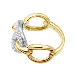 Luxurman 14K Yellow Gold Cuban Link Chain Design Ladies Diamond Cocktail Ring 0.6ct 14 Luxurman 14K Yellow Gold Cuban Link Chain Design Ladies Diamond Cocktail Ring 0.6ct -Its Hot Jewelry Shop diamond cocktail ring for women in 14k gold cuban link chain design 06ct 803214 backye 20211214