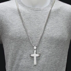 Diamond Cross Pendant Sterling Silver 1.24ct 7 Diamond Cross Pendant Sterling Silver 1.24ct -Its Hot Jewelry Shop diamond cross pendant sterling silver 103ct p 47879bod