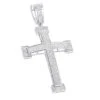 Diamond Crosses 14K White Gold Men's Diamond Cross Pendant 2ct