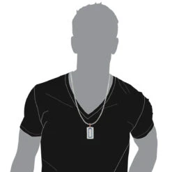 Diamond Dog Tag Military Pendant With Rubies & Diamonds 1.25ct 14K White Gold -Its Hot Jewelry Shop diamond dog tag military pendant with diamonds 125ct 14k bodwh