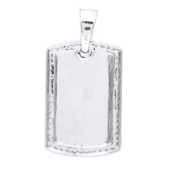 Diamond Dog Tag Pendant In Sterling Silver 0.48ct 7 Diamond Dog Tag Pendant In Sterling Silver 0.48ct -Its Hot Jewelry Shop diamond dog tag pendant in sterling silver 048ct p 48321 backwh