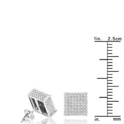 Cube Diamond Earrings For Men & Women 10K White Gold Square Stud Earrings 0.7ct 12 Cube Diamond Earrings For Men & Women 10K White Gold Square Stud Earrings 0.7ct -Its Hot Jewelry Shop diamond earrings 10k gold diamond stud earrings 115ct p 13 rulerwh