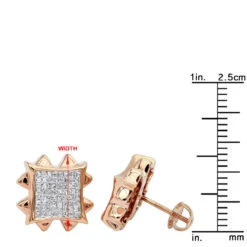Diamond Earrings 14K Rose Gold Diamond Stud Earrings 1.66ct -Its Hot Jewelry Shop diamond earrings rose gold diamond stud earrings 166ct p 6429 rulerro