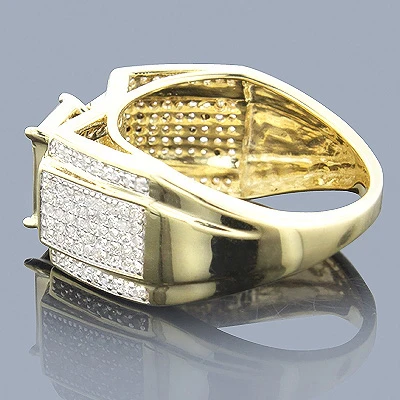 Diamond Engagement Ring 10K Yellow Gold 1.35ct 4 Diamond Engagement Ring 10K Yellow Gold 1.35ct - Image 2