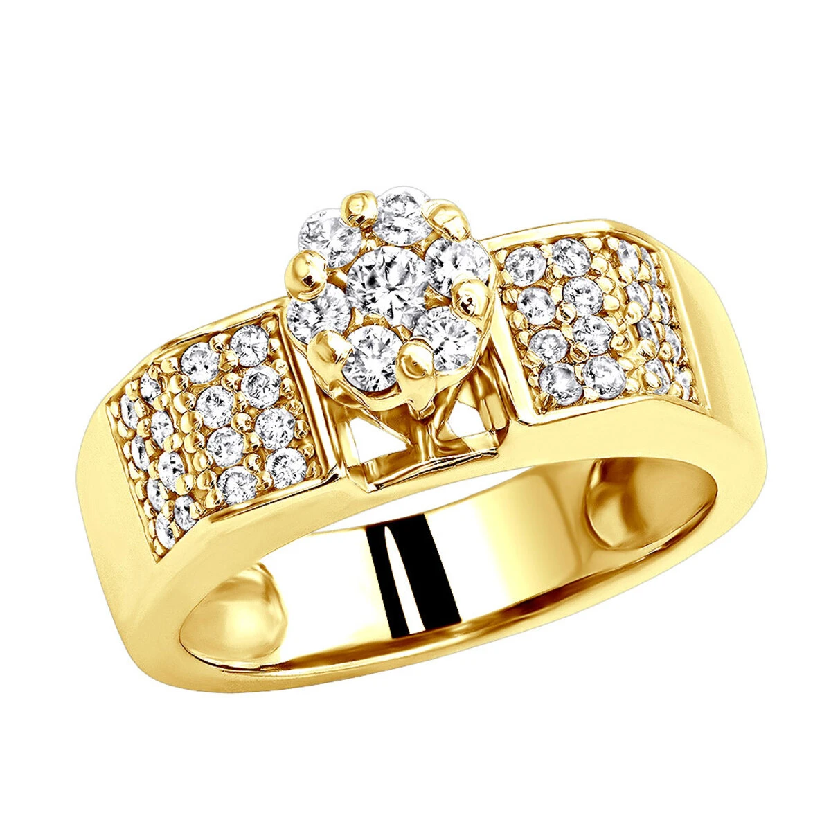 Affordable Pre-Set Diamond Engagement Ring 14K White Gold .75 4 Affordable Pre-Set Diamond Engagement Ring 14K White Gold .75 - Image 2