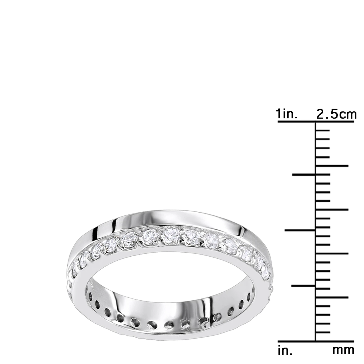 Thin Diamond Eternity Bands 14K White Gold Eternity Ring 0.57ct 7 Thin Diamond Eternity Bands 14K White Gold Eternity Ring 0.57ct - Image 5