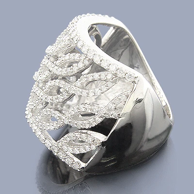 14K White Gold Diamond Ring 1.25 4 14K White Gold Diamond Ring 1.25 - Image 2