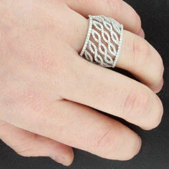 14K White Gold Diamond Ring 1.25 7 14K White Gold Diamond Ring 1.25 -Its Hot Jewelry Shop diamond fashion rings 14k gold diamond ring 125 p 38778bod