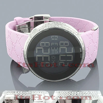 Women's 114 I-Gucci 3ct Diamond Pink Watch YA114404 3 Women's 114 I-Gucci 3ct Diamond Pink Watch YA114404