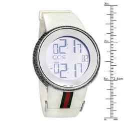 Unisex I-Gucci Luxury 6ct Diamond Watch With Digital Steel Case & White Rubber YA114214 9 Unisex I-Gucci Luxury 6ct Diamond Watch With Digital Steel Case & White Rubber YA114214 -Its Hot Jewelry Shop diamond gucci watches mens luxury watch 6ct p 35280 ruler