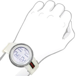 Unisex I-Gucci Luxury 6ct Diamond Watch With Digital Steel Case & White Rubber YA114214 8 Unisex I-Gucci Luxury 6ct Diamond Watch With Digital Steel Case & White Rubber YA114214 -Its Hot Jewelry Shop diamond gucci watches mens luxury watch 6ct p 35280bod 1686359586