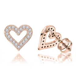 Women's Diamond Heart Earrings 0.29ct 14K White Gold 10 Women's Diamond Heart Earrings 0.29ct 14K White Gold -Its Hot Jewelry Shop diamond heart earrings 029ct 14k gold p 44605 ro