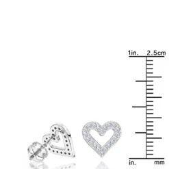 Women's Diamond Heart Earrings 0.29ct 14K White Gold 12 Women's Diamond Heart Earrings 0.29ct 14K White Gold -Its Hot Jewelry Shop diamond heart earrings 029ct 14k gold p 44605 rulerwh