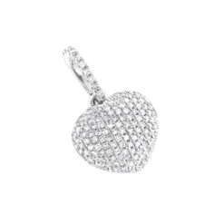 Diamond Heart Pendant 14K White Gold 0.3ct
