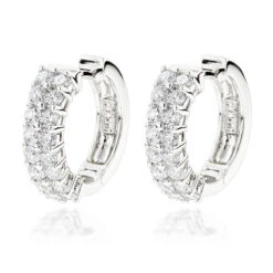 Diamond Hoop Earrings 14K Yellow Gold 1.73ct -Its Hot Jewelry Shop diamond hoop earrings 14k 173ct p 40482 wh
