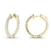 Diamond Hoop Earrings 2.20ct 14K Yellow Gold Inside Out 1 Diamond Hoop Earrings 2.20ct 14K Yellow Gold Inside Out -Its Hot Jewelry Shop diamond hoop earrings 220ct 14k inside out p 45375 ye