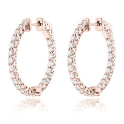 Diamond Hoops 14K White Gold Diamond Hoop Earrings Inside Out 1.87 10 Diamond Hoops 14K White Gold Diamond Hoop Earrings Inside Out 1.87 -Its Hot Jewelry Shop diamond hoops 14k diamond hoop earrings inside out 187 p 11 ro