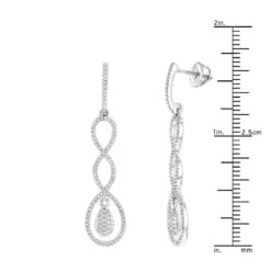 Diamond Infinity Earrings For Women 14K White Gold 0.5ct -Its Hot Jewelry Shop diamond infinity earrings 14k 060ct p 42078 rulerwh