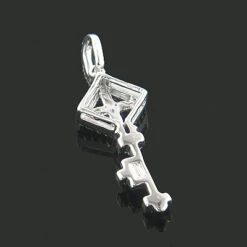 Diamond Key Pendant 0.15ct 10K White Gold -Its Hot Jewelry Shop diamond key pendant 015ct 14k gold p 7187back