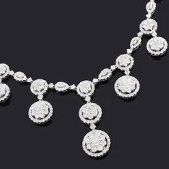 Diamond Necklace 18K White Gold 15.20ct -Its Hot Jewelry Shop diamond necklace in 18k gold 1520ct fine jewelry collection p 46774back