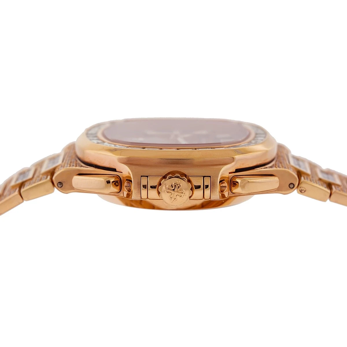 Diamond Patek Philippe Nautilus Men's Watch 18k Rose Gold 5980/1r 40.5mm Brown Dial 5 Diamond Patek Philippe Nautilus Men's Watch 18k Rose Gold 5980/1r 40.5mm Brown Dial - Image 3