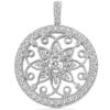 Diamond 14K White Gold Filigree Circle Diamond Pendant 1.15 1 Diamond 14K White Gold Filigree Circle Diamond Pendant 1.15 -Its Hot Jewelry Shop diamond pendants 14k filigree circle diamond pendant 115 p 27270 white 20220426