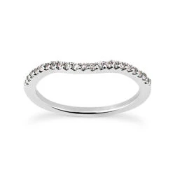 Ultra Thin Diamond Platinum Engagement Band 0.16ct