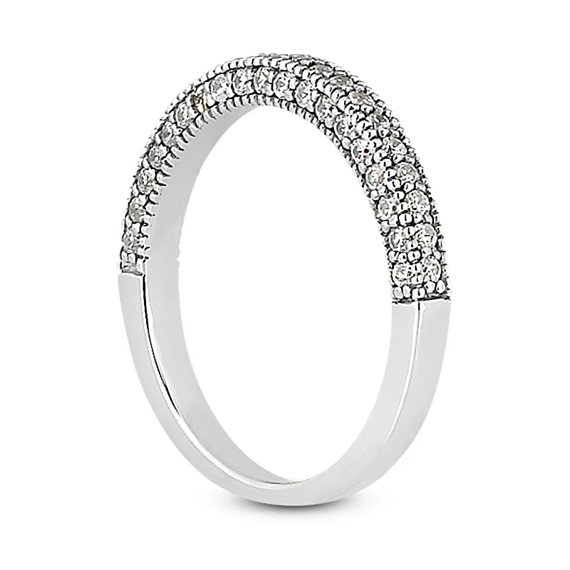 Thin Diamond Platinum Engagement Band 0.50ct 4 Thin Diamond Platinum Engagement Band 0.50ct - Image 2