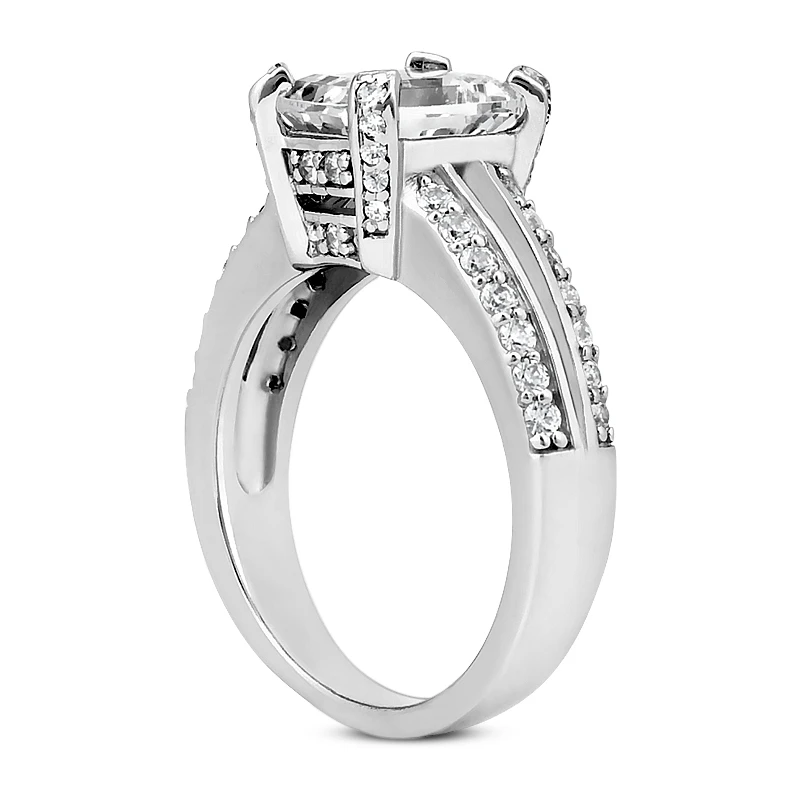 Diamond Platinum Engagement Ring 1.42ct 4.7mm 4 Diamond Platinum Engagement Ring 1.42ct 4.7mm - Image 2
