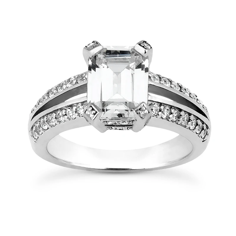 Diamond Platinum Engagement Ring 1.42ct 4.7mm 3 Diamond Platinum Engagement Ring 1.42ct 4.7mm