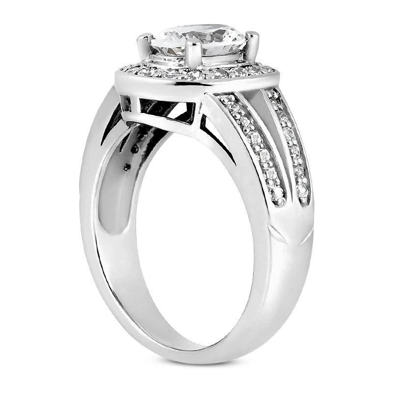 Diamond Platinum Engagement Ring 1.42ct 4mm 4 Diamond Platinum Engagement Ring 1.42ct 4mm - Image 2