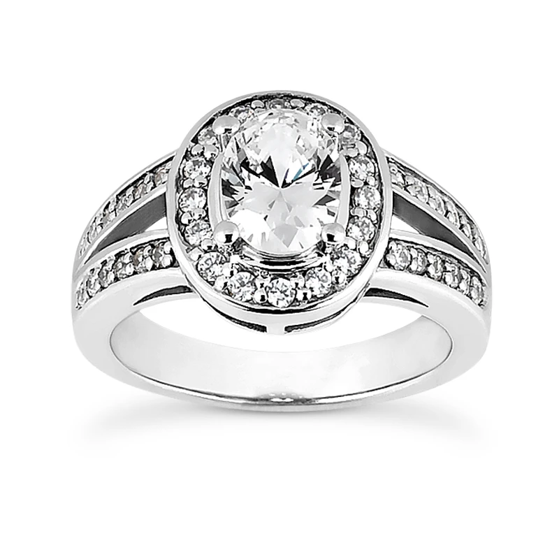Diamond Platinum Engagement Ring 1.42ct 4mm 3 Diamond Platinum Engagement Ring 1.42ct 4mm