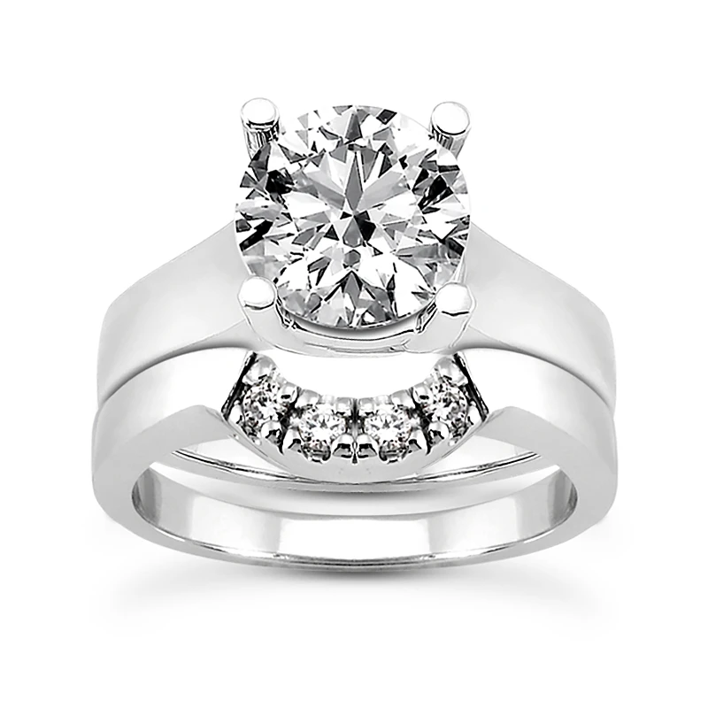 Diamond Platinum Engagement Ring Set 1.08ct 3 Diamond Platinum Engagement Ring Set 1.08ct